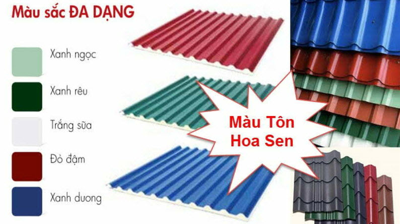 Tôn lạnh màu Hoa Sen