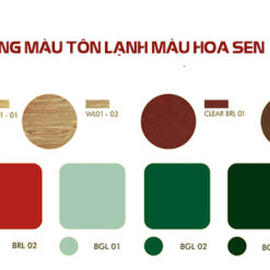 Bảng màu tôn lạnh Hoa Sen