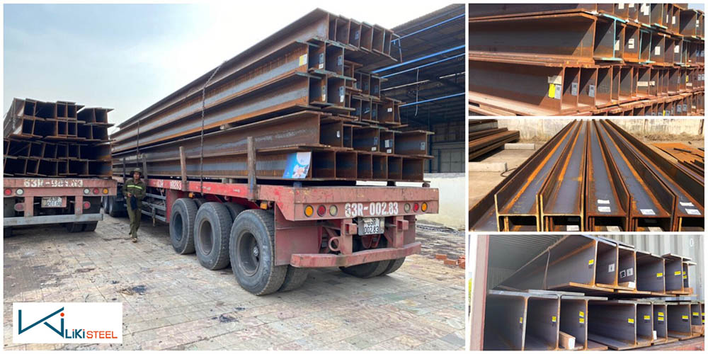 Các loại thép h ình U, V, H, I tại kho hàng LIKI STEEL