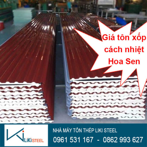 Giá tôn xốp cách nhiệt Hoa Sen