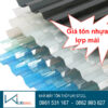 Giá tôn nhựa lợp mái