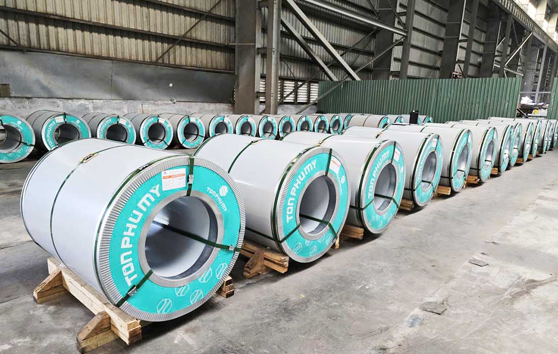 Tôn lạnh Tôn Phú Mỹ (màu, mạ kẽm, mạ nhôm) sãn sàng cung cấp khách hàng