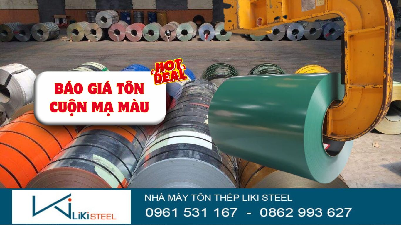 Bảng Giá Tôn Cuộn Mạ Màu Mới Nhất, Giá Chuẩn Nhà Máy, Ưu đãi 5-10%